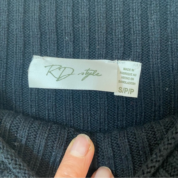 RD Style women’s knit blend ribbed midi long sleeve sweater dress size S/P - Picture 8 of 8